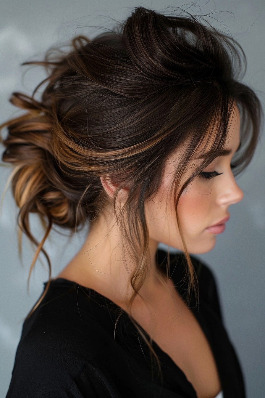 California Brunette Mid-Length Sunlit Tips