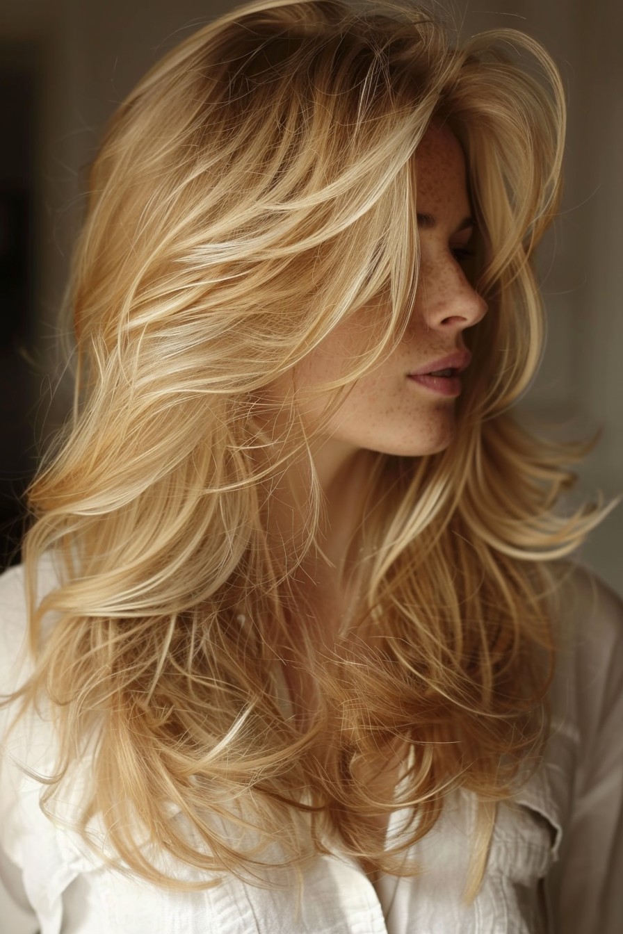 Dynamic Full-Bodied Honey Blonde Layers