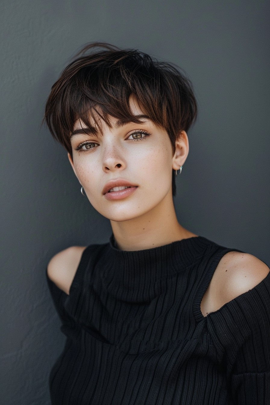 Dynamic Pixie Bob with Angular Bangs