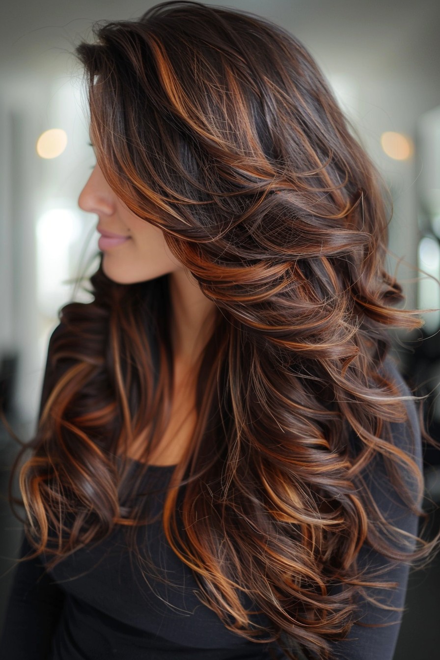 Bold Sun-Kissed Caramel Highlights