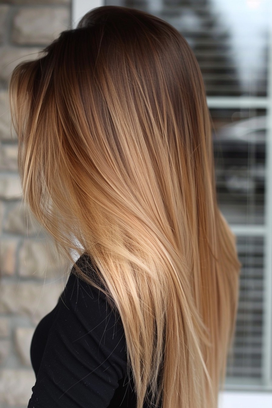 Smooth Honey Blonde Ombre