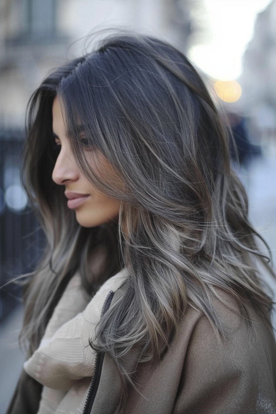 Chic Muted Ash Gray Ends