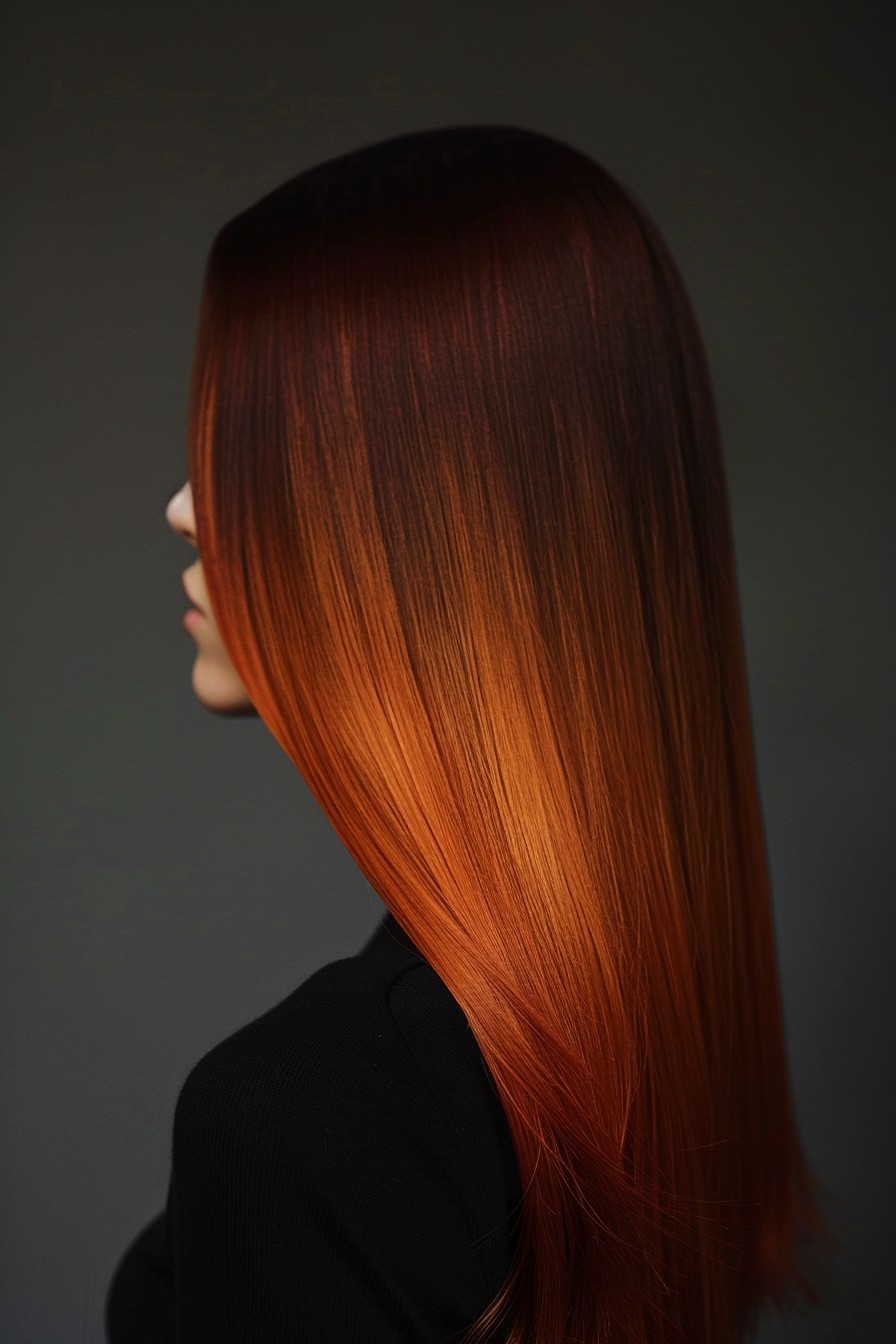 Smooth Copper Ombre Transition