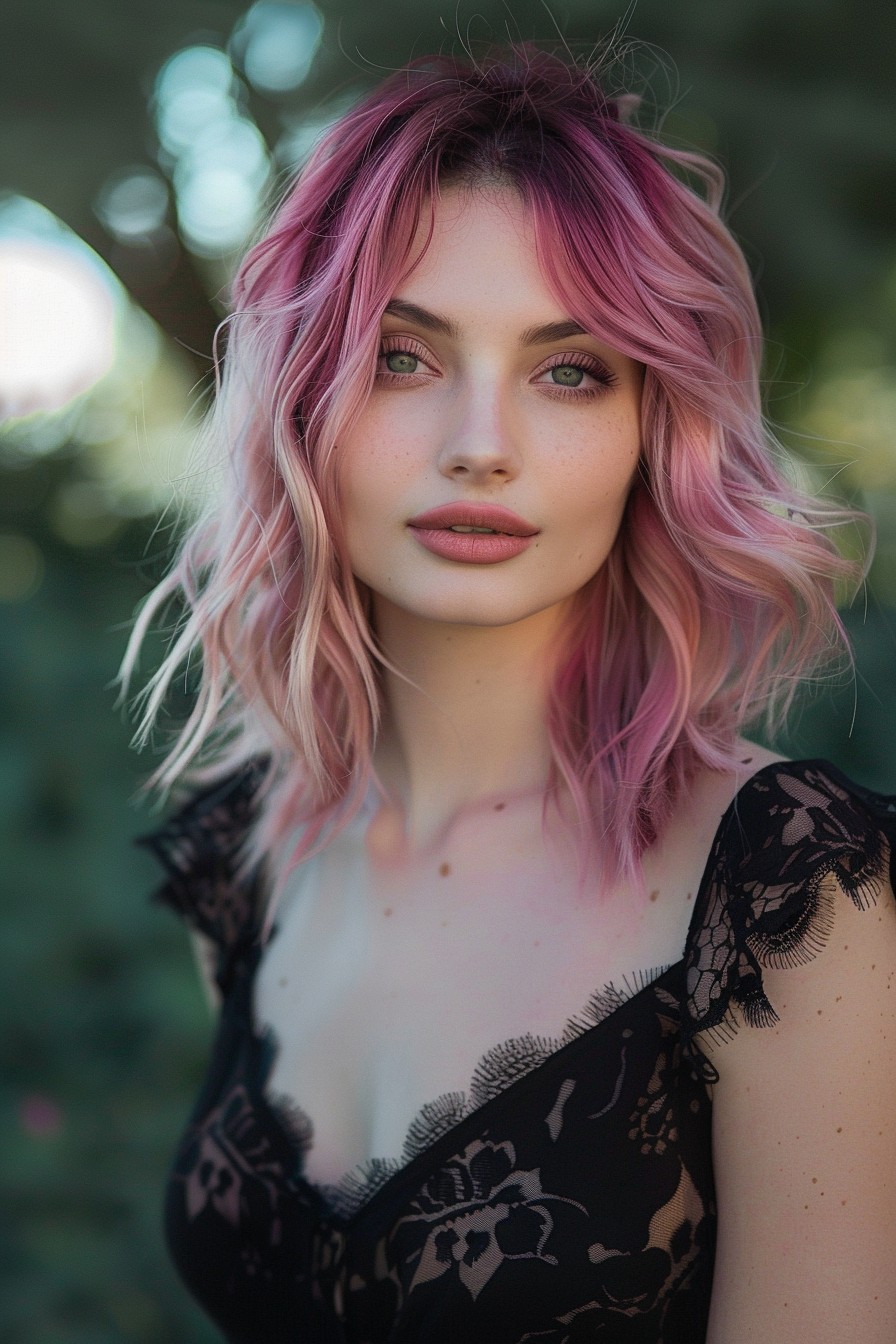 Captivating Burgundy to Pink Ombre