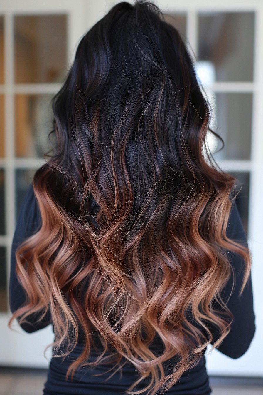 Rose Gold Ombre on Long Waves