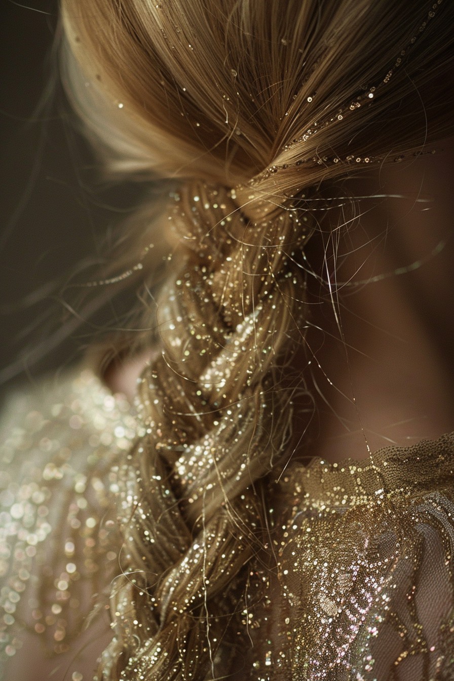 Sequin Strands Woven into Braids