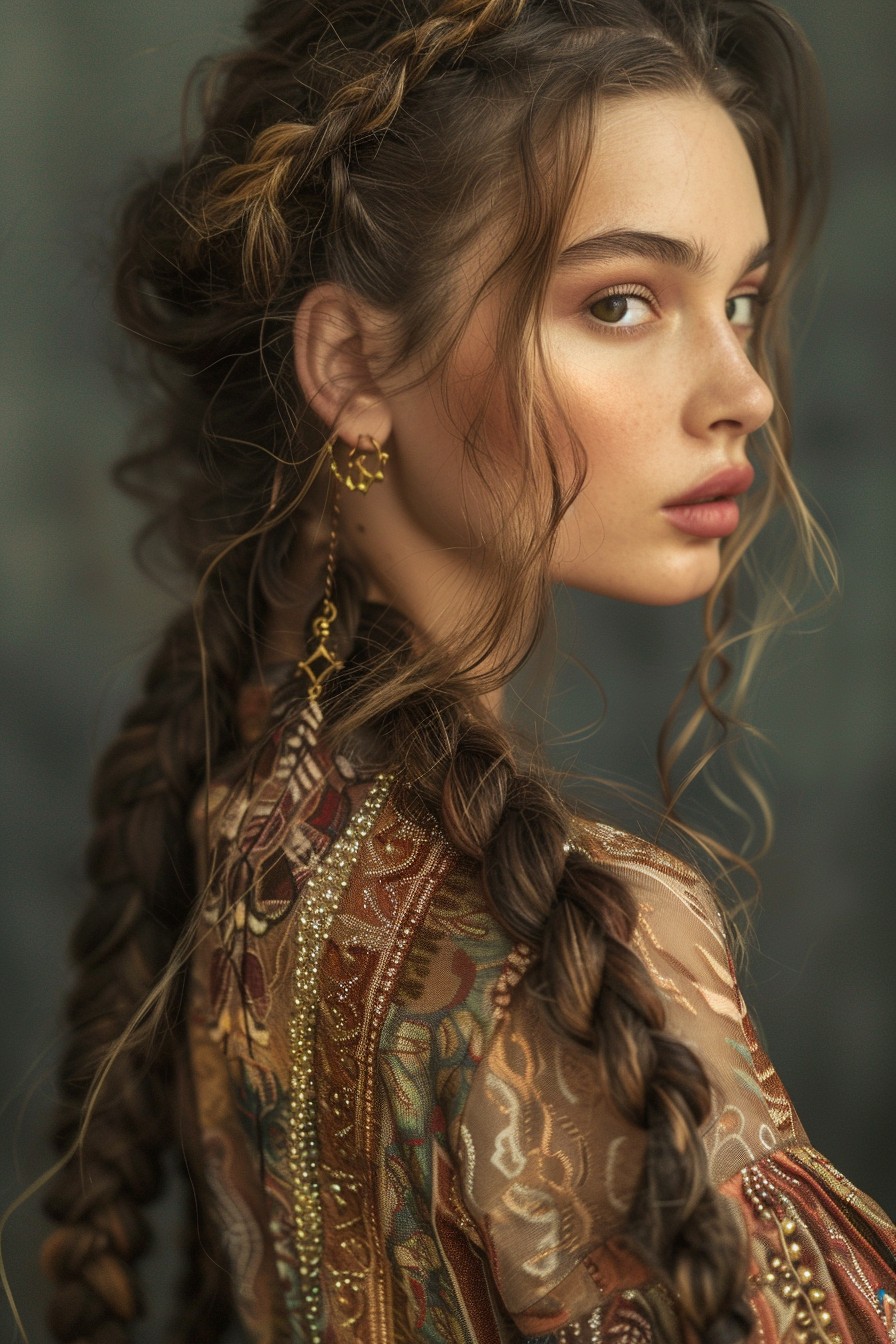 Golden Braided Elegance