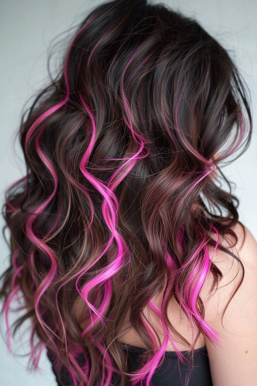 Playful Neon Pink Highlights