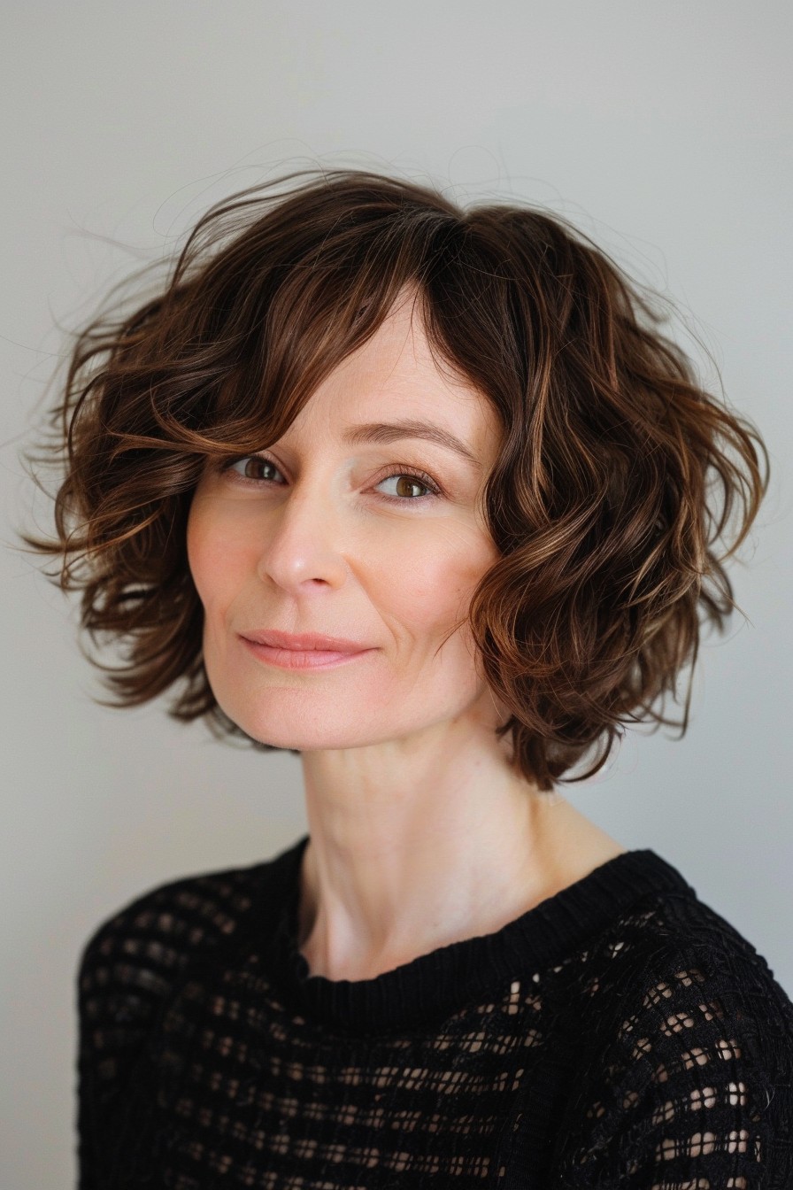 Jaw-Length Bob with Inward Curls