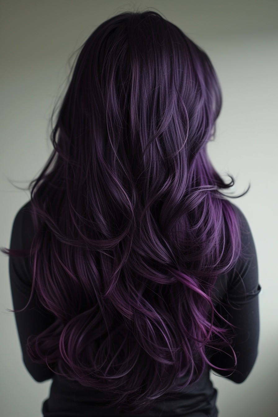 Long Flowing Waves in Deep Midnight Purple