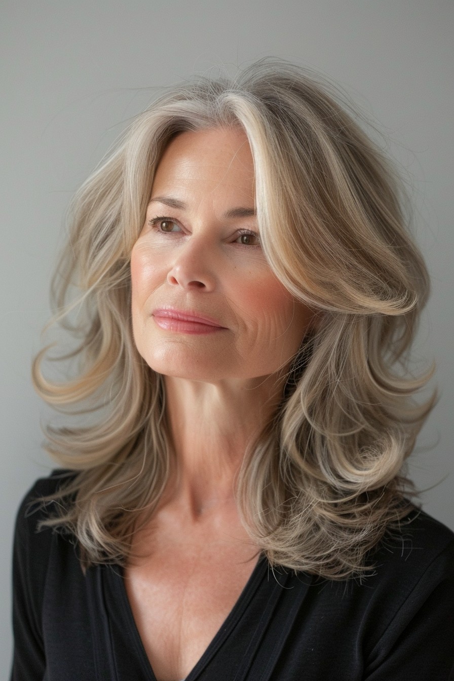 Shoulder-Length Hair with Soft, Feathered Layers