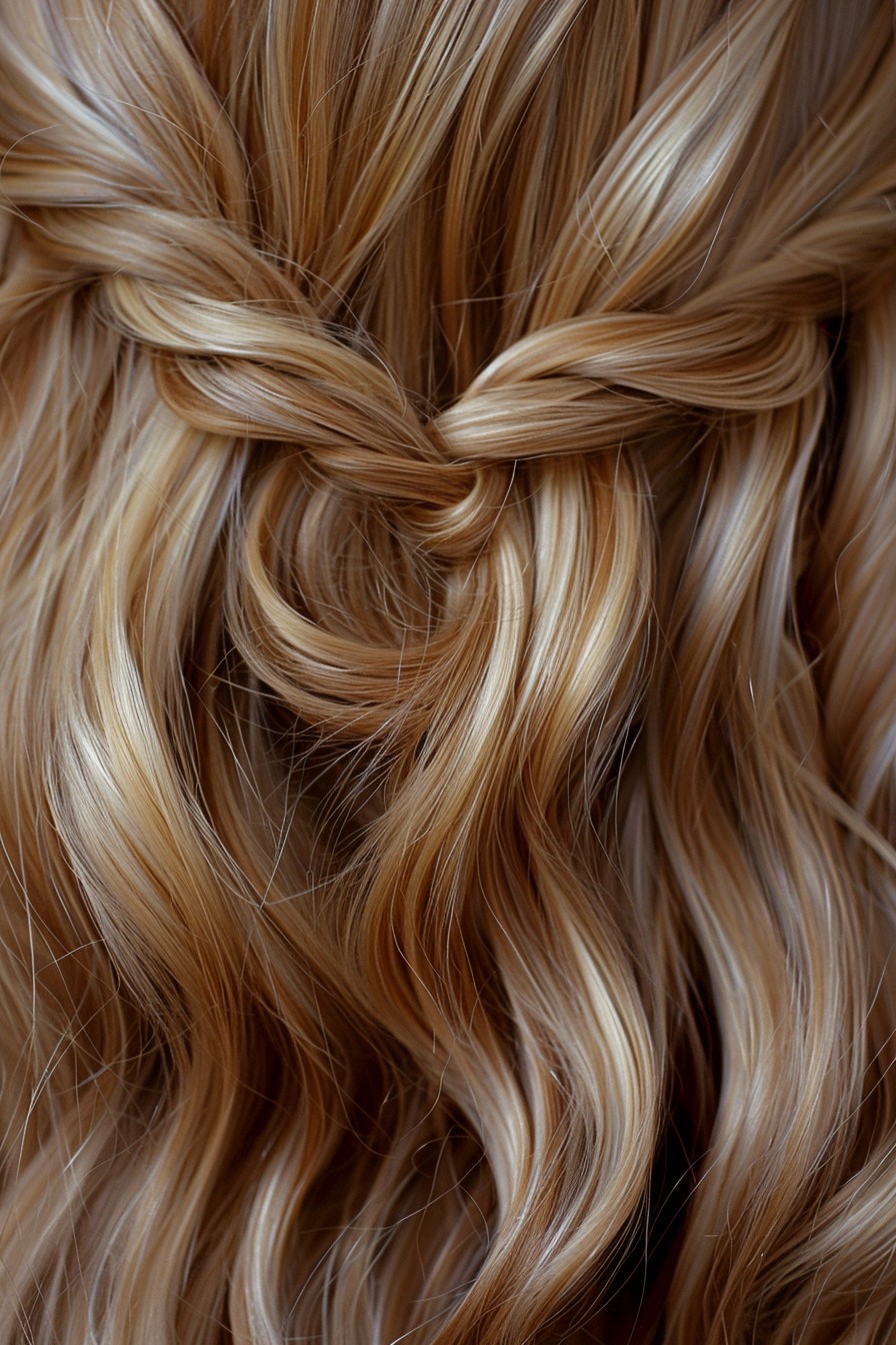 Whimsical Long Honey Blonde Hidden Braids