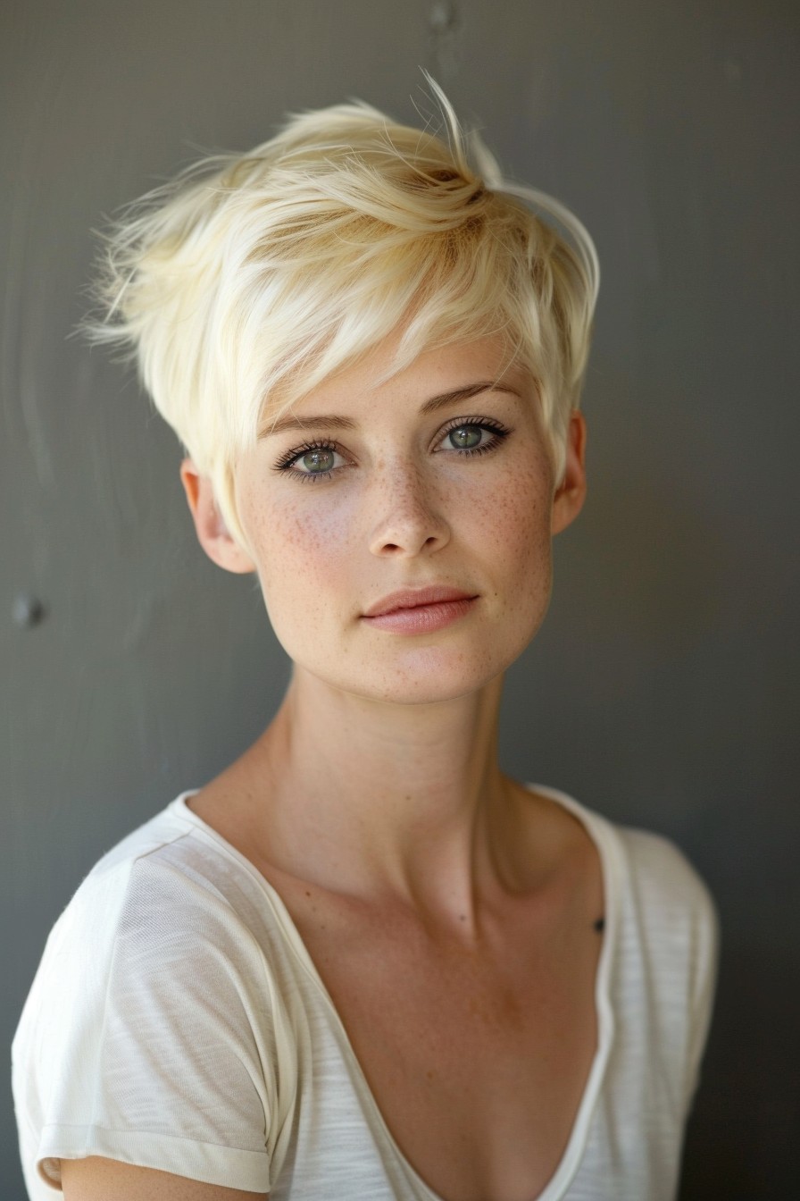 Short Pixie in Bright California Blonde