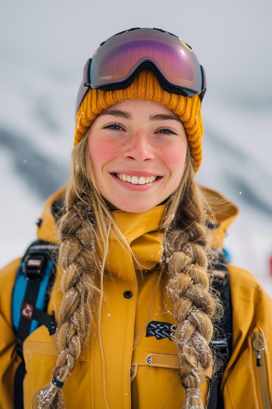 Dutch Braid Hairstyle for Female Snowboarders