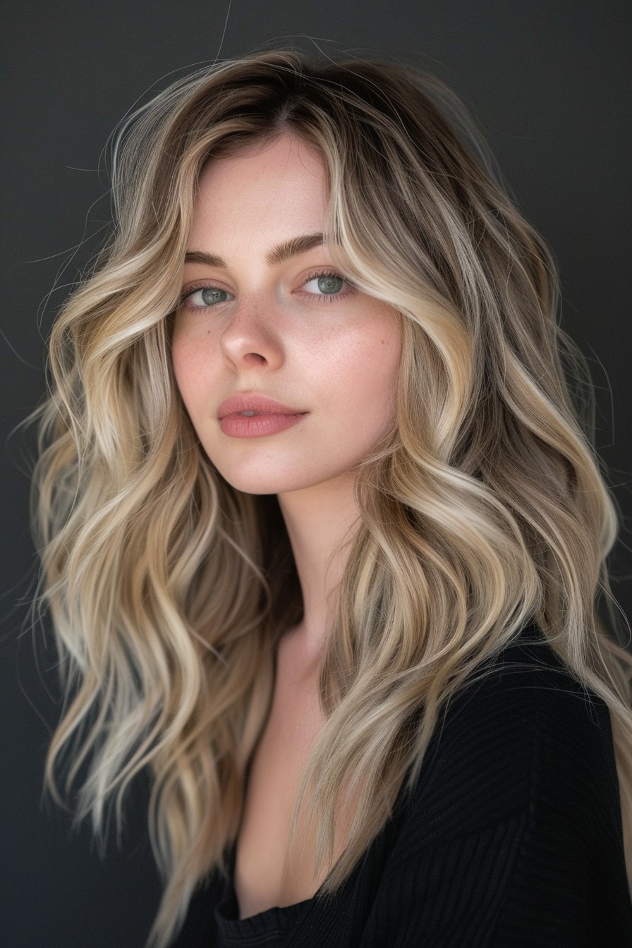 Golden Bronde Waves