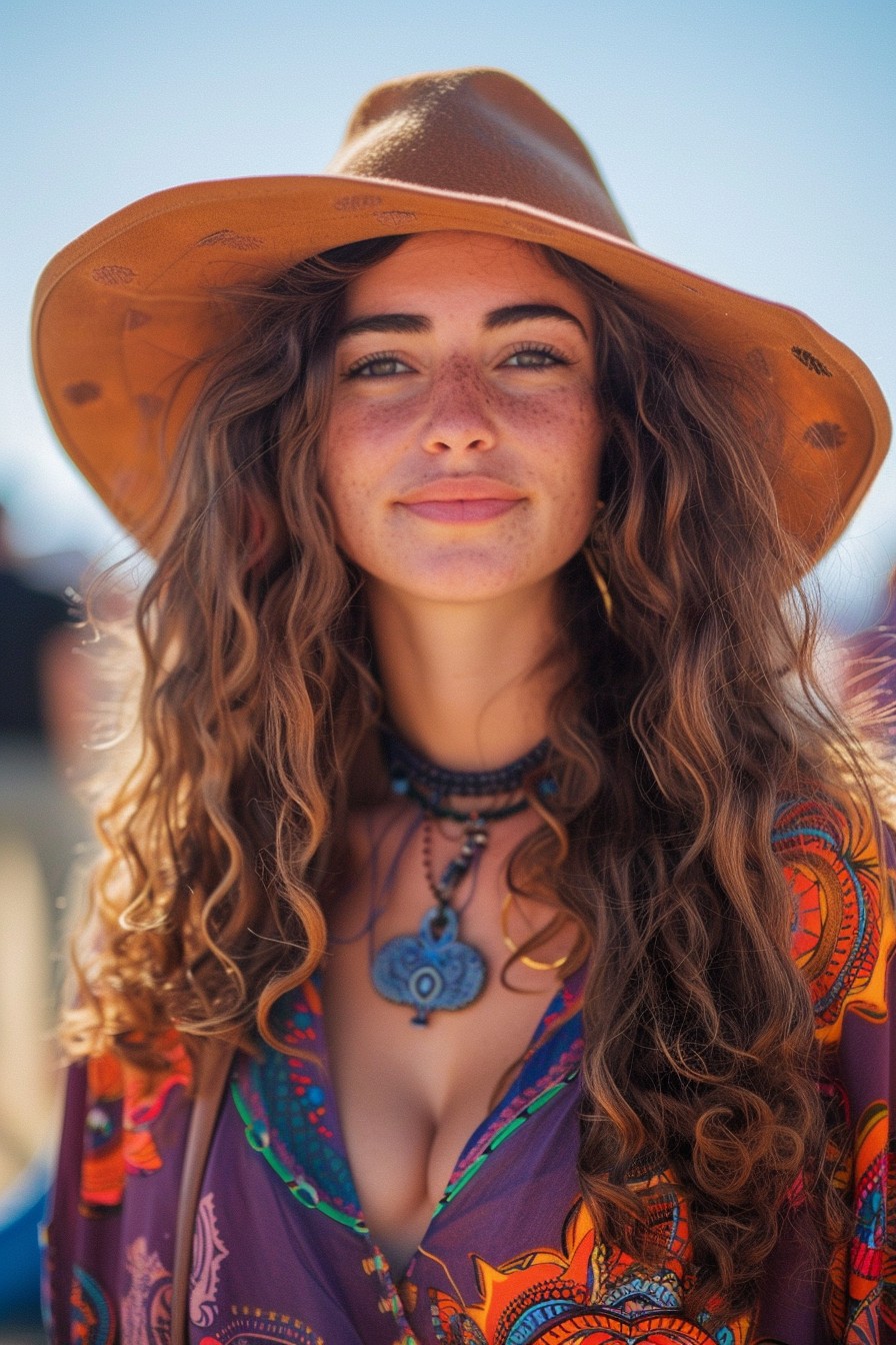 Festival Desert Chic Look with Wide-Brimmed Hat