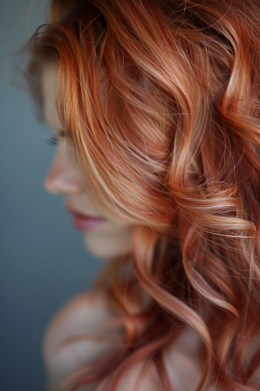 Bold Chunky Rose Gold Streaks