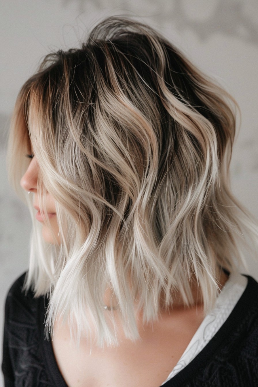 Bold Edgy Textured Lob