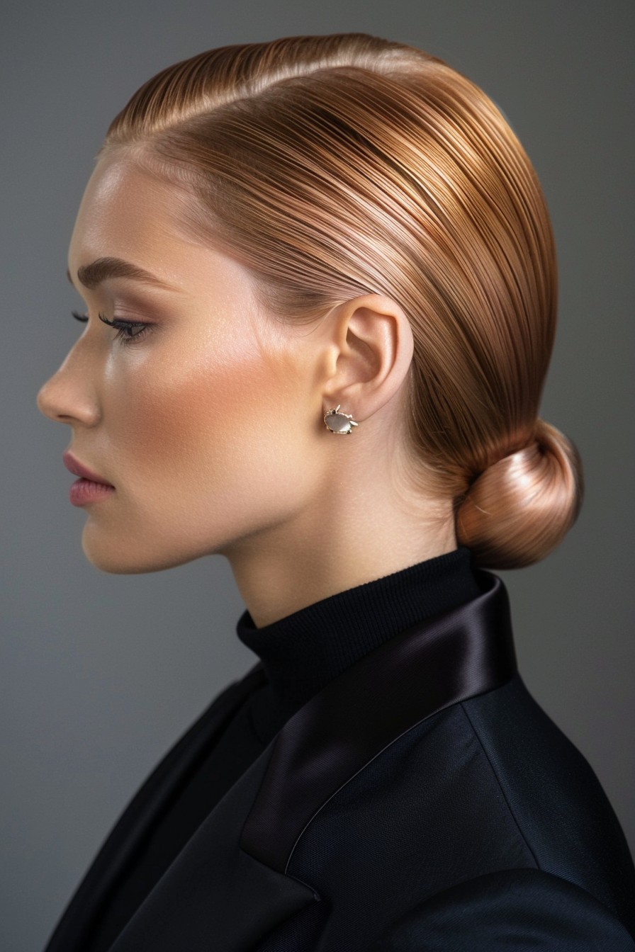 Sophisticated Slicked-Back Rose Gold