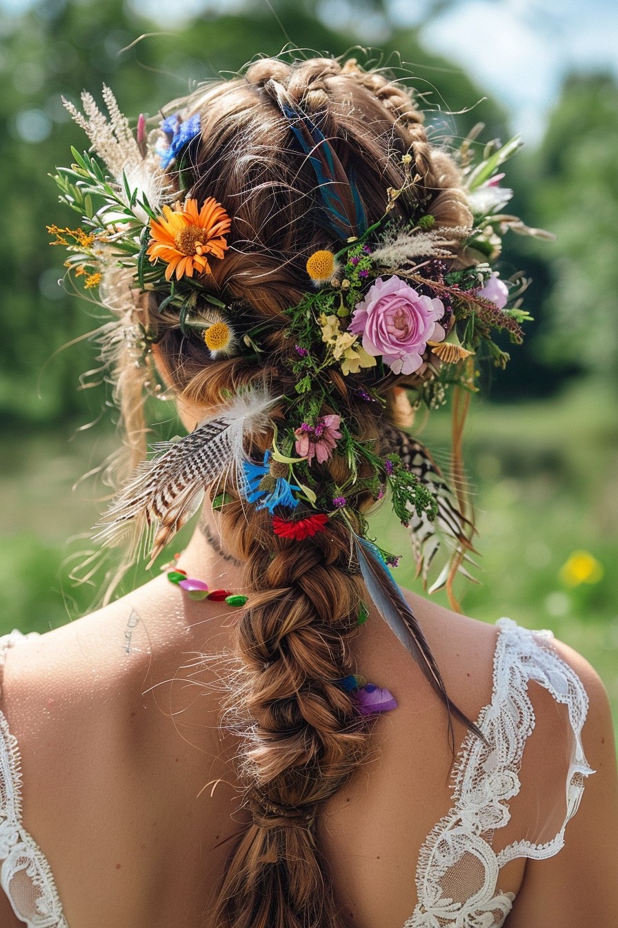 Bohemian Festival Hair with Loose Fishtail Braids