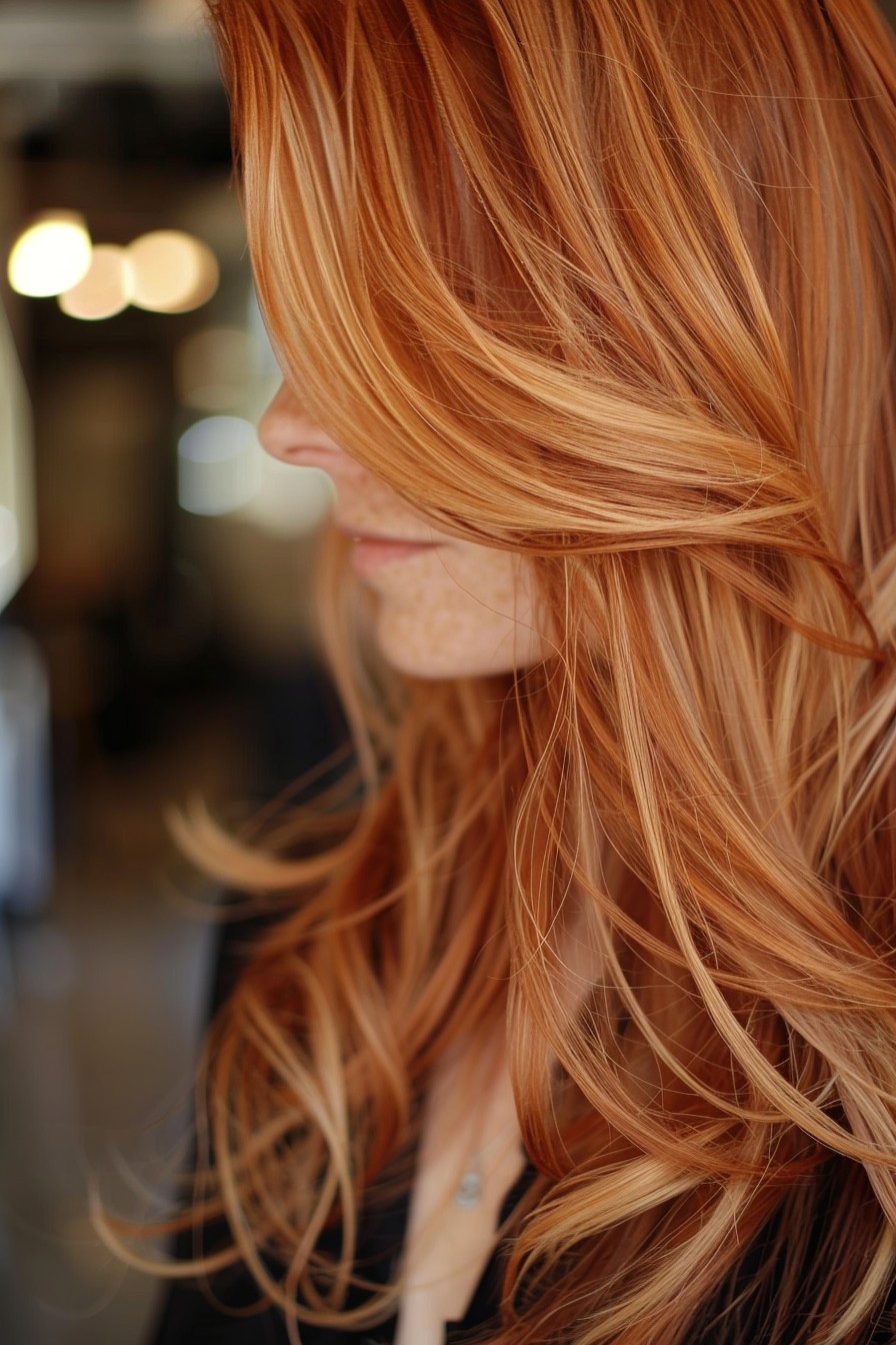 Strawberry Blonde with Caramel Depth