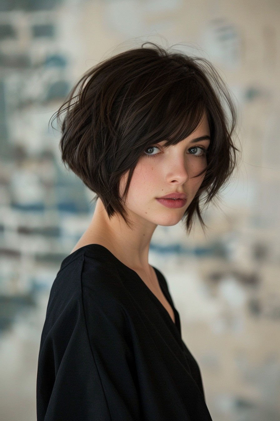 Asymmetrical Ear-Length Bob