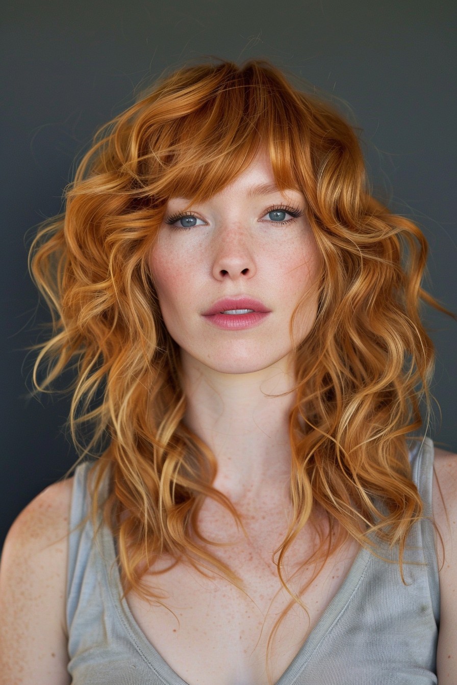 Beautifully Framed Soft Strawberry Blonde Curls