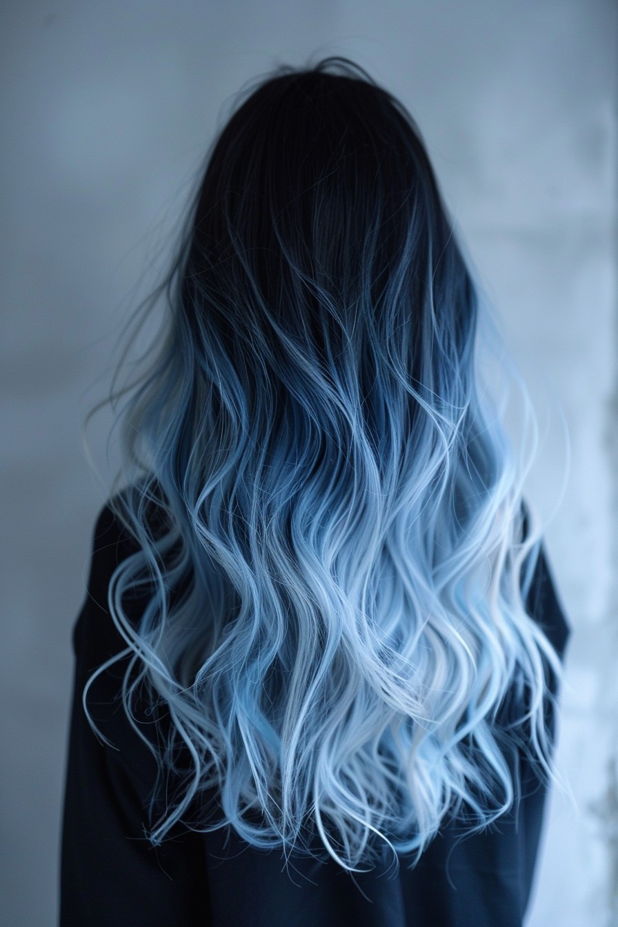 Unexpected Brunette to Icy Blue