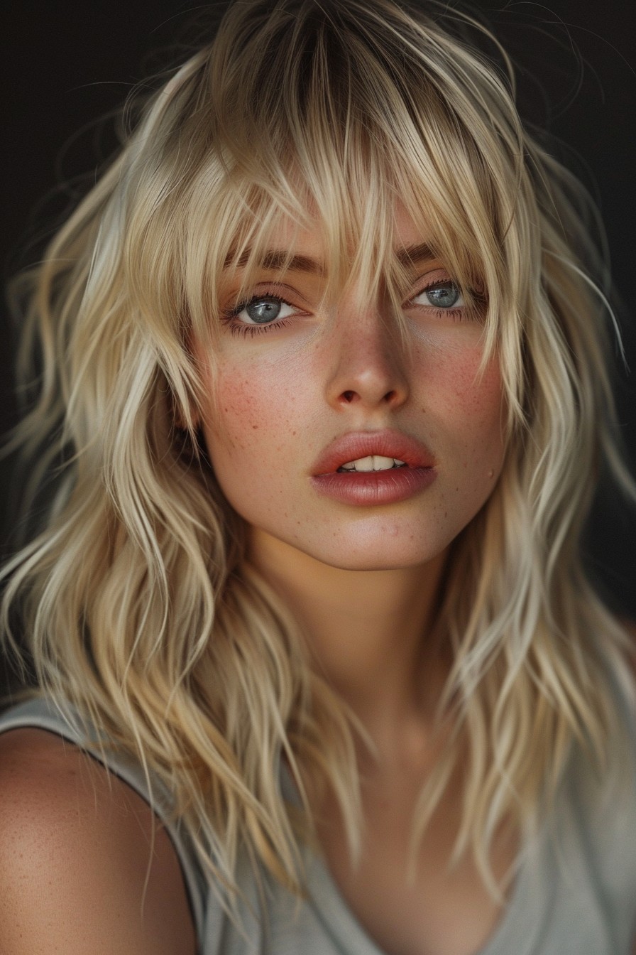 Soft Fringe in Warm California Blonde