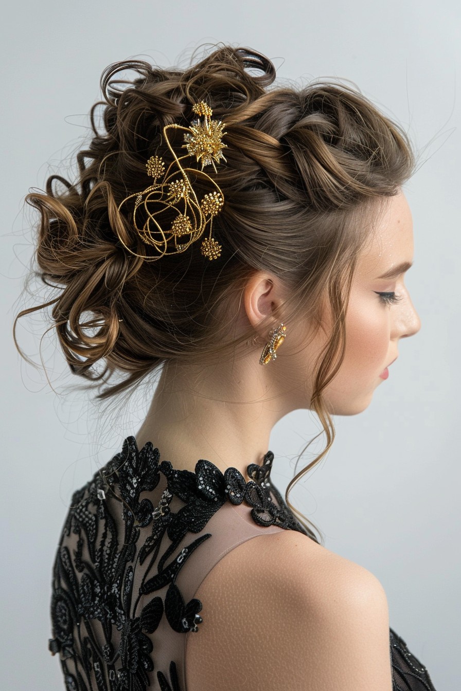 Intricate Tight Coil Updo