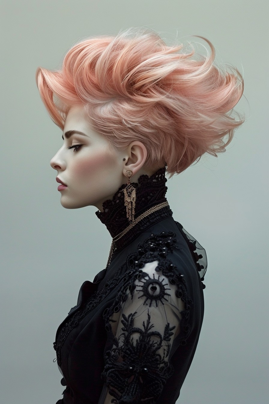 Avant-Garde Asymmetrical Rose Gold Cut