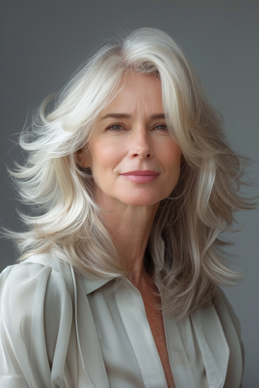 Medium-Length Hair with Feathered Layers