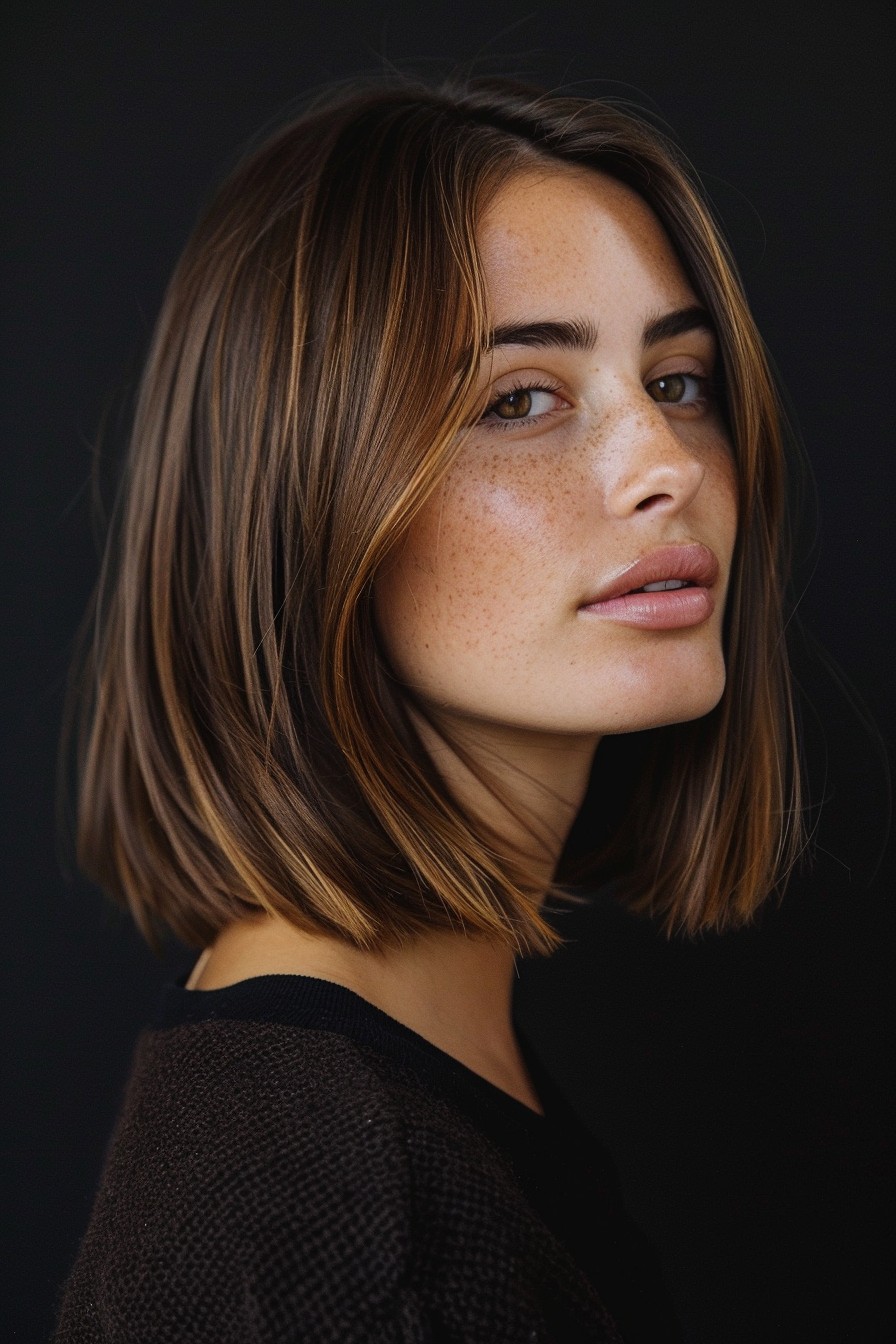 Understated Sunkissed Brunette with Highlights