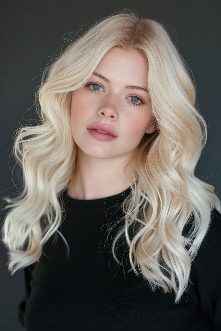 California Blonde with Retro Waves