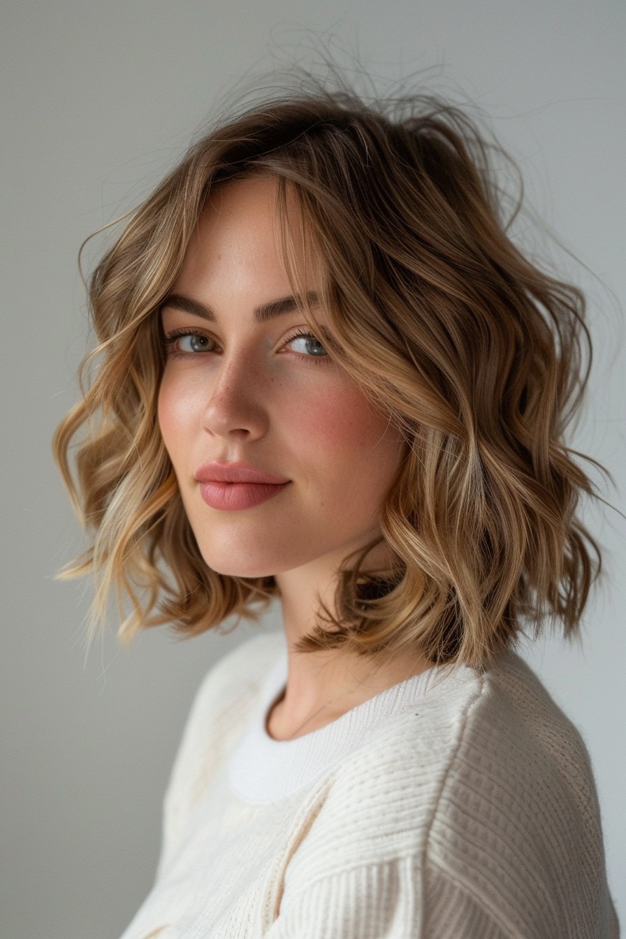 Wavy Bob with Thick Waves