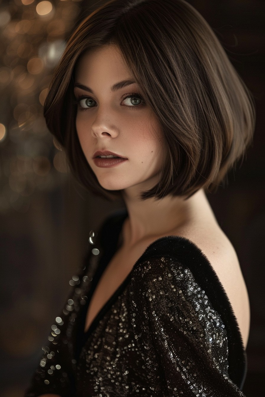 Timeless Sleek Bob with Glossy Finish