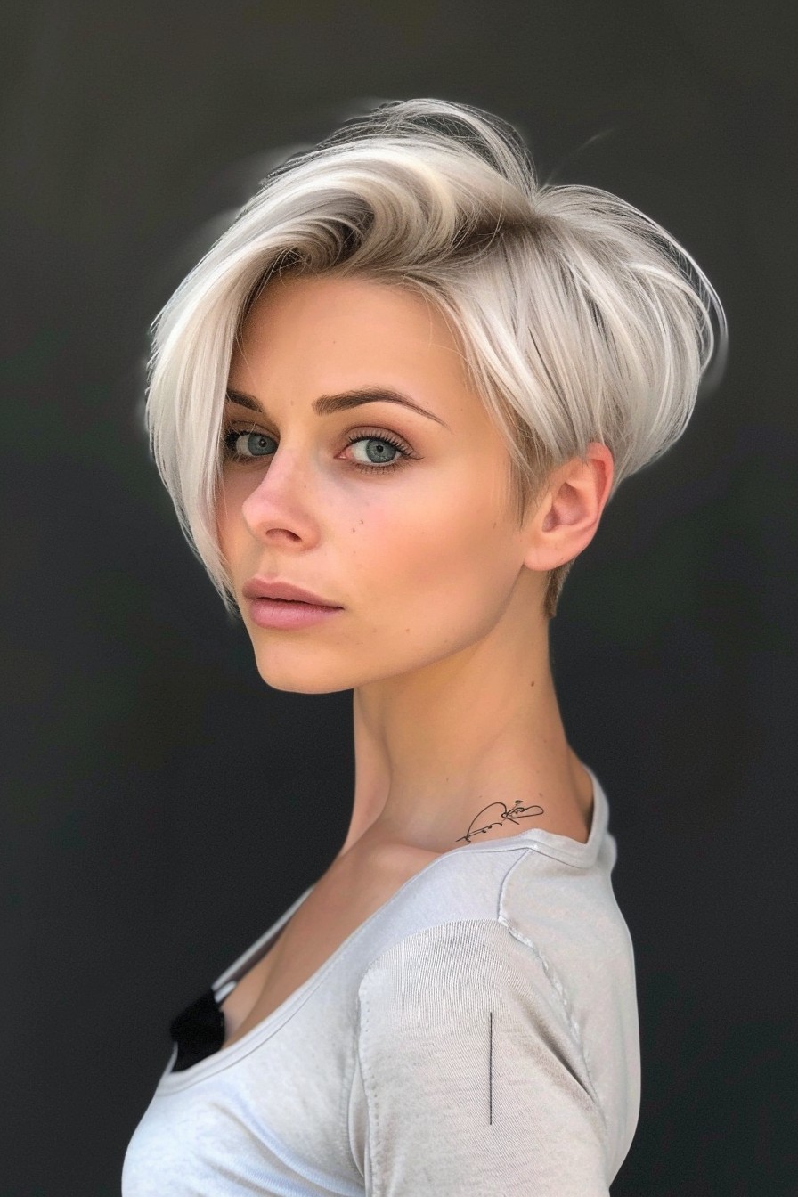 Futuristic Pixie Bob with Sleek Silver Hue