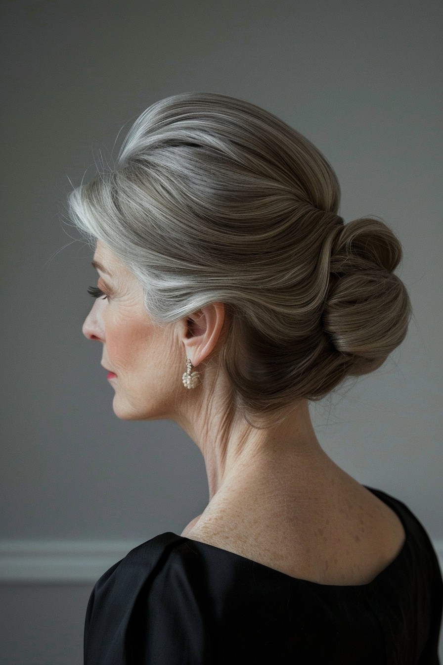 Elegant Chignon with Soft Tendrils