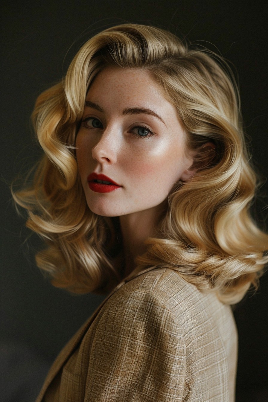 Modern Classic Honey Blonde Vintage Wave