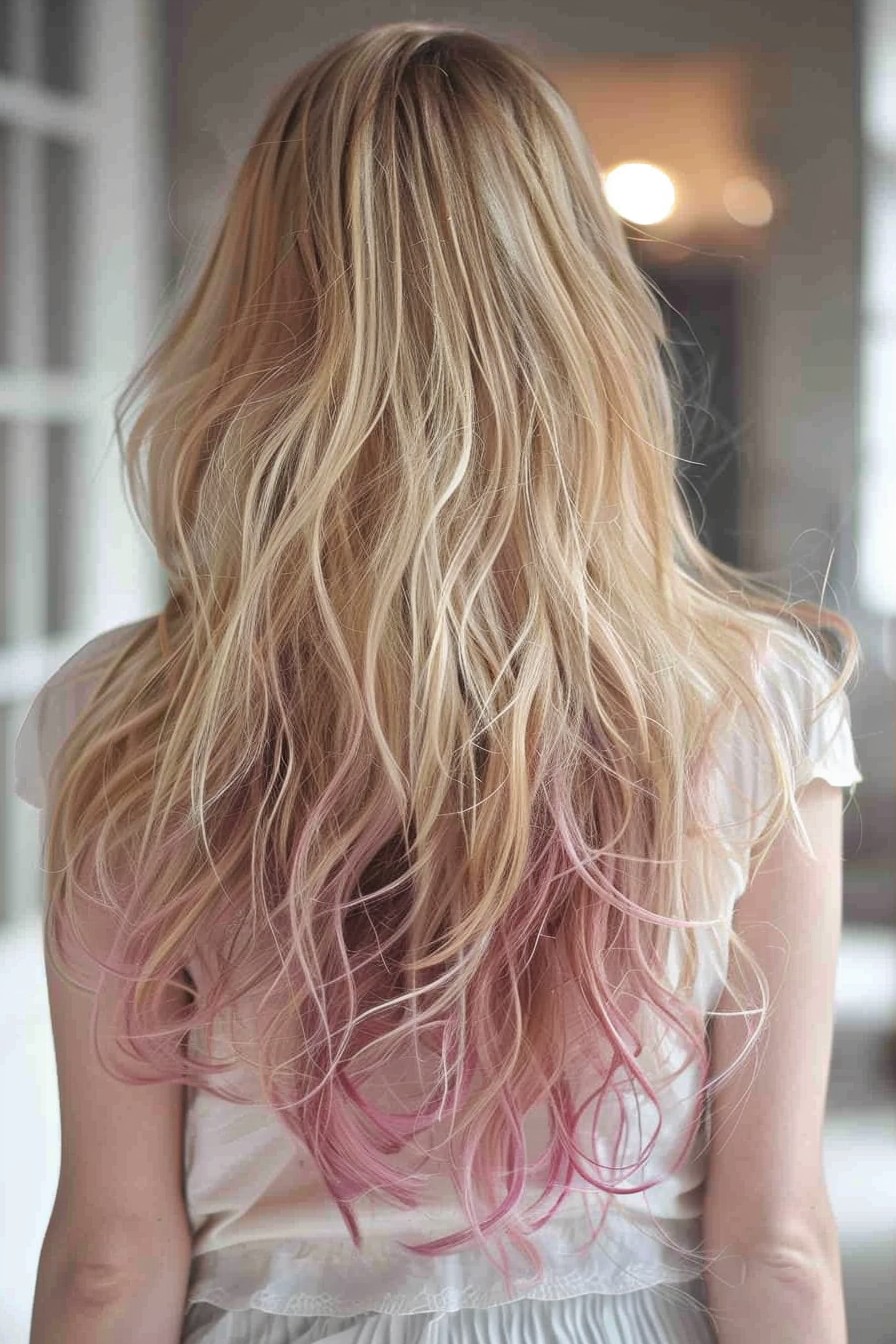 Romantic Ashy Blonde to Pink