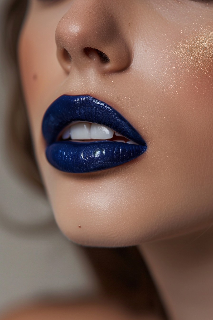 Glossy Deep Blue Elegance