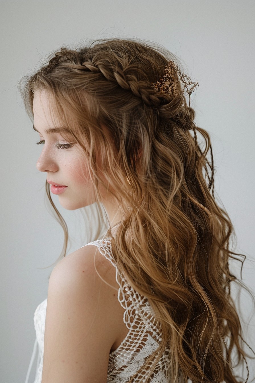 Whimsical Bohemian Braided Crown