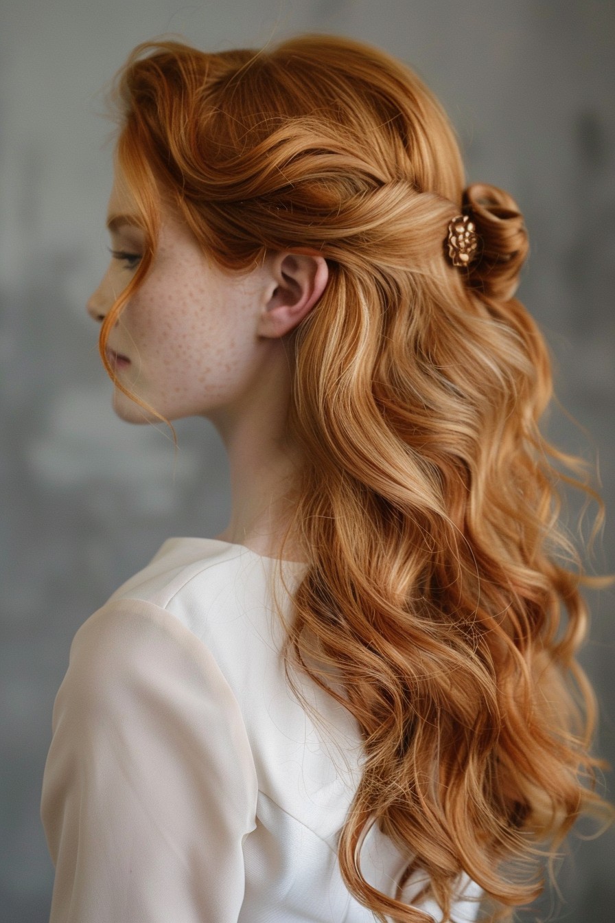 Vintage Half-Up Curls