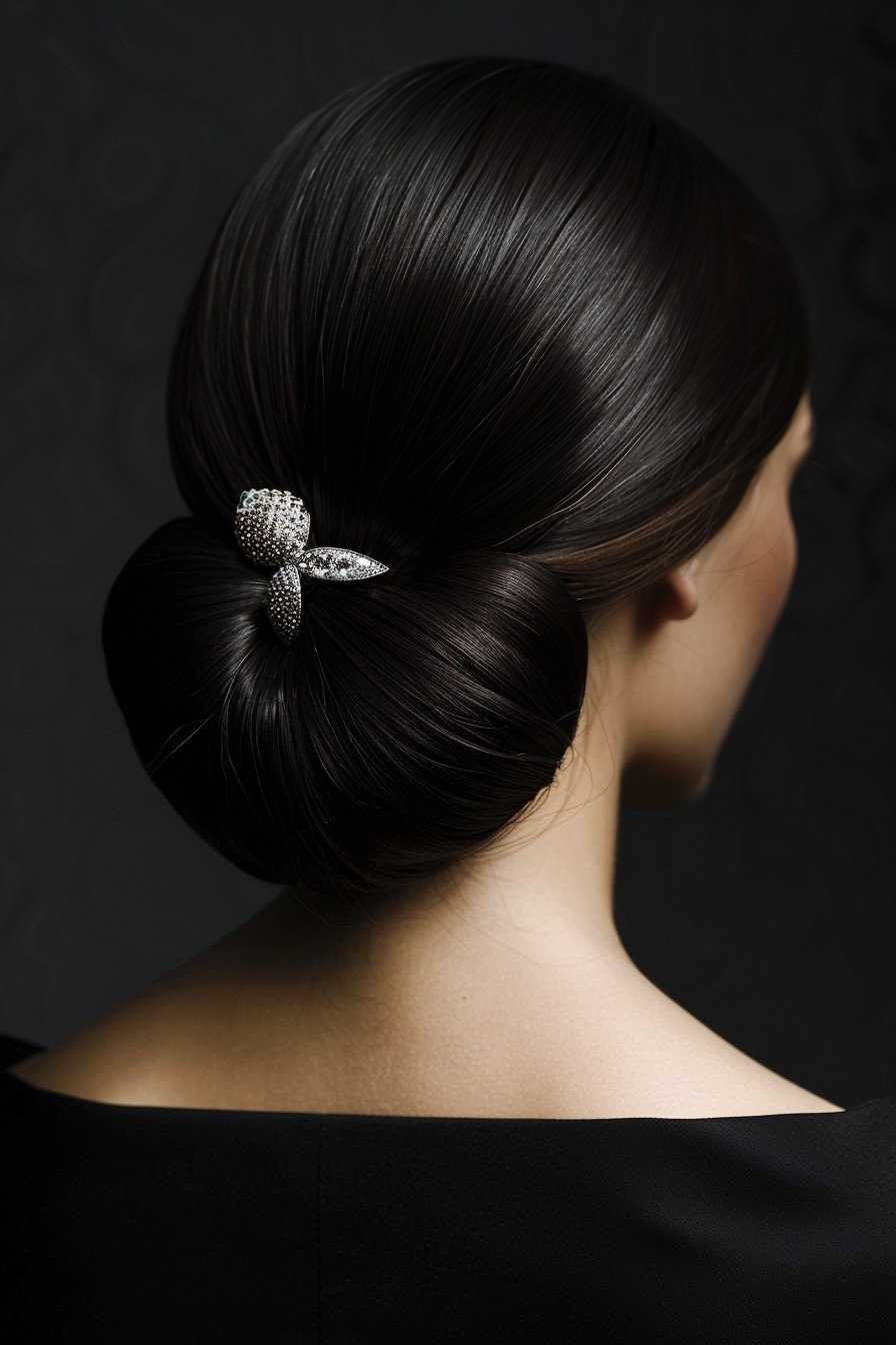 Understated Elegance in a Low Chignon