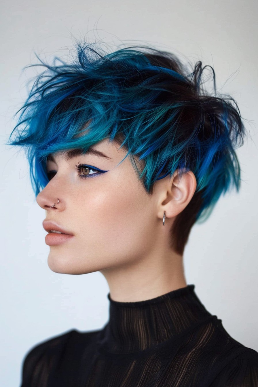 Electric Blue Ombre Pixie Bob