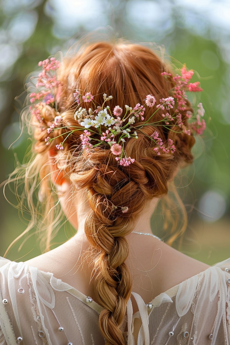 Whimsical Strawberry Blonde Braided Crown