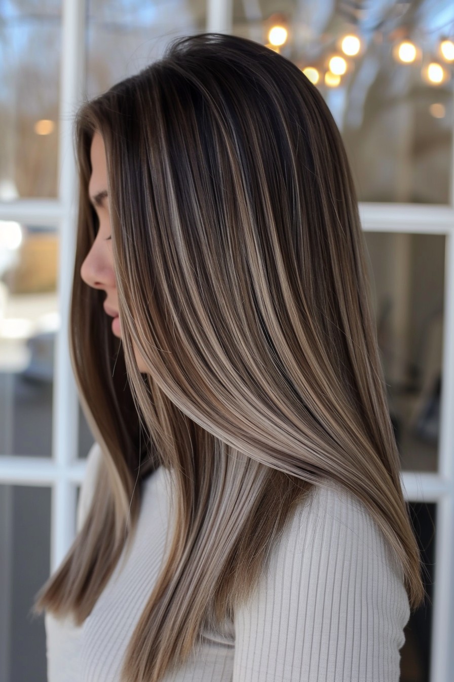 Modern Sleek Icy Blonde Highlights