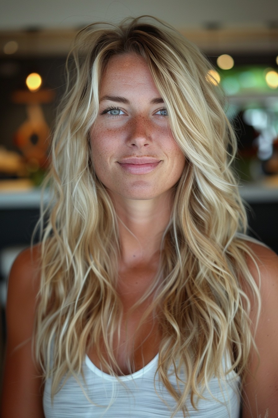 Bold California Blonde with Beachy Waves