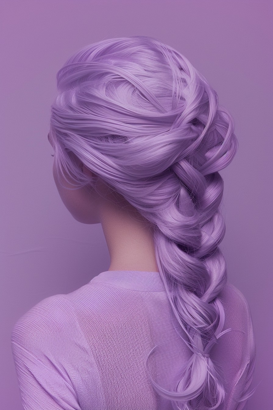 Fishtail Braid in Vibrant Lavender