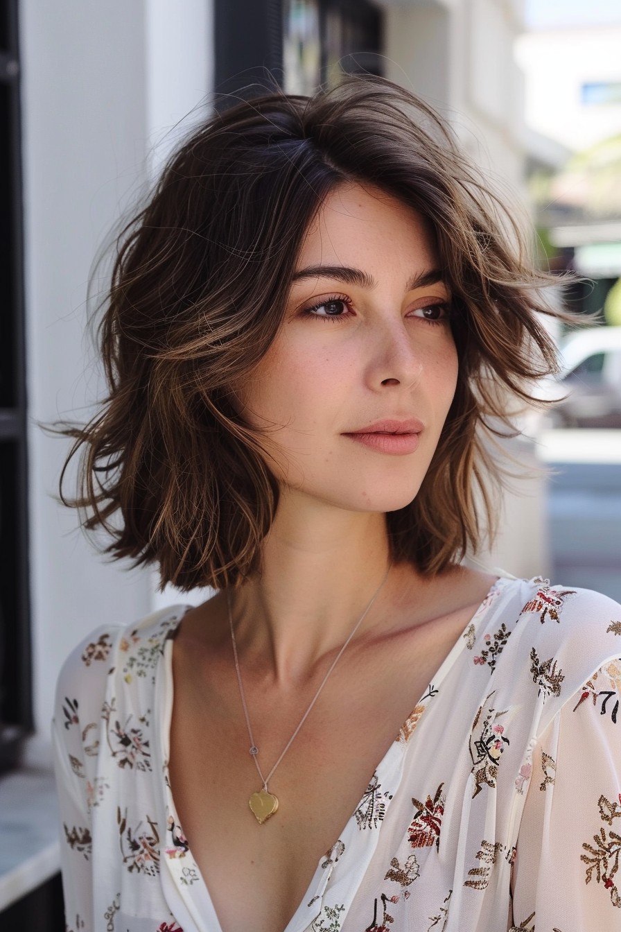 Shoulder-Length Textured Lob